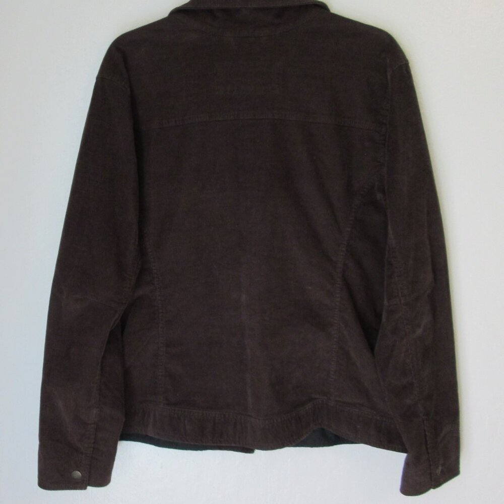 Eddie Bauer Brown Corduroy XL Women's Button Long Sleeve Collared Jacket - Picture 2 of 4